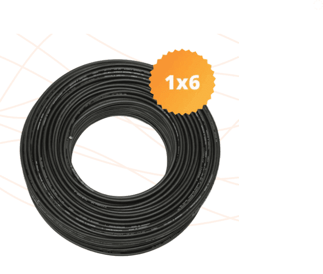 Wattkit Cable solar/PV H1Z2Z2-K 1x6,0 mm² 1,5 kV DC, 1 kV AC Black
