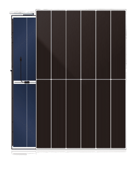 DAH Solar 460W DHN-54R20-DG(BW) შავი ჩარჩო