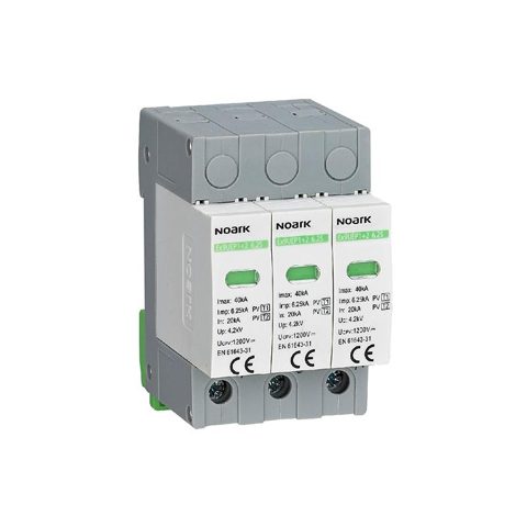Noark Ogranicznik przep. NOARK, SPD Ex9UEP Noark 1000DC/typ T1+ T2/6.25kA/3 moduły szer.